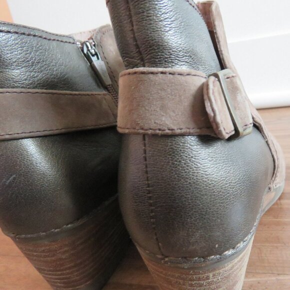 DANSKO Shirley Suede Leather Stacked Heel Ankle Boots in Taupe Size EU 40 - Picture 9 of 14